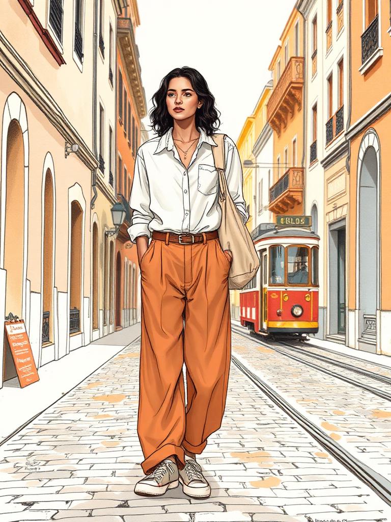 The Tramline Romantic — illustrated figure